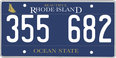 RI license plate 355682