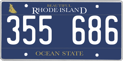 RI license plate 355686