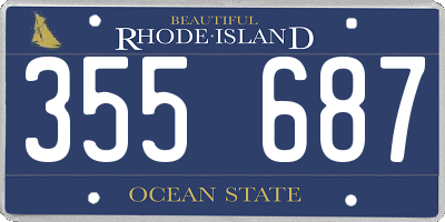 RI license plate 355687