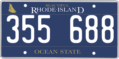 RI license plate 355688