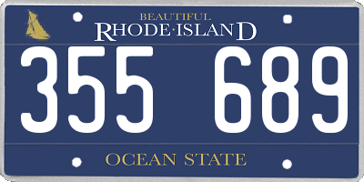 RI license plate 355689