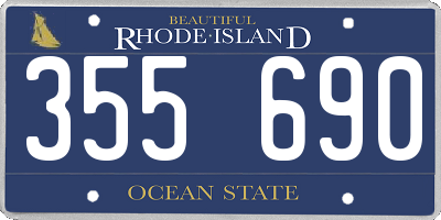 RI license plate 355690