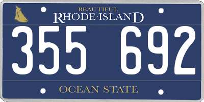 RI license plate 355692