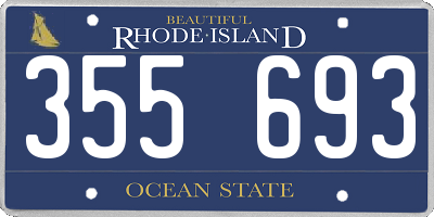 RI license plate 355693