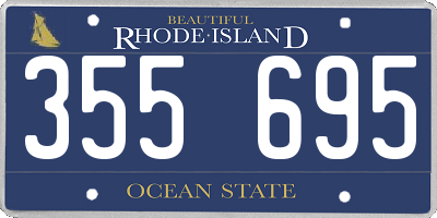 RI license plate 355695