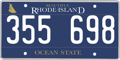 RI license plate 355698
