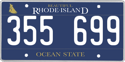 RI license plate 355699