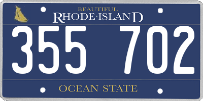 RI license plate 355702