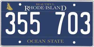 RI license plate 355703