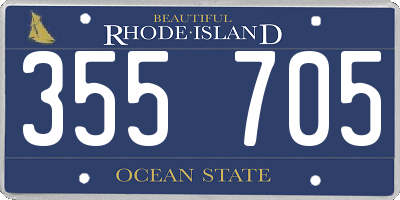 RI license plate 355705