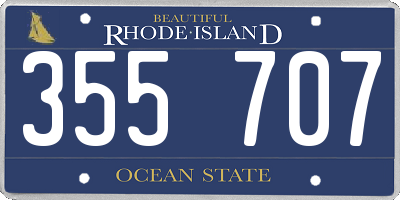 RI license plate 355707