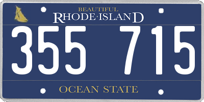 RI license plate 355715