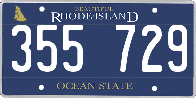 RI license plate 355729