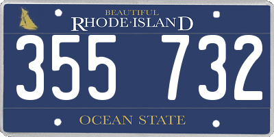 RI license plate 355732