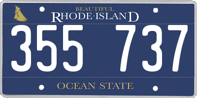 RI license plate 355737