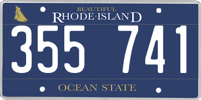 RI license plate 355741