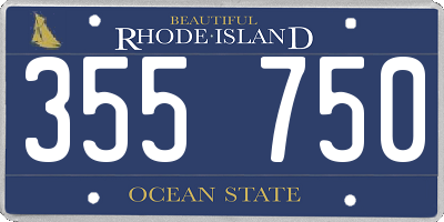 RI license plate 355750