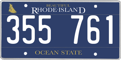 RI license plate 355761