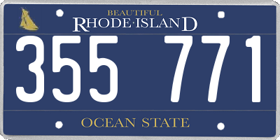 RI license plate 355771