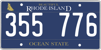 RI license plate 355776