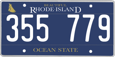 RI license plate 355779