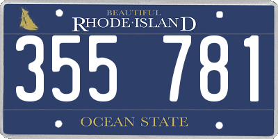 RI license plate 355781
