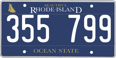 RI license plate 355799