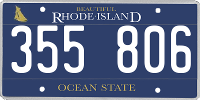 RI license plate 355806
