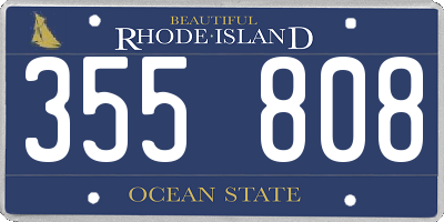 RI license plate 355808