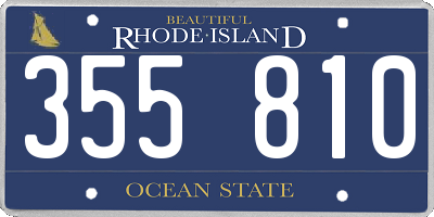 RI license plate 355810