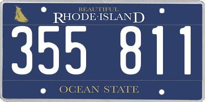 RI license plate 355811