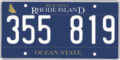 RI license plate 355819