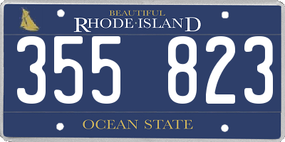 RI license plate 355823