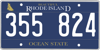 RI license plate 355824