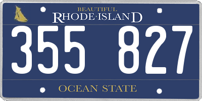 RI license plate 355827