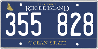 RI license plate 355828