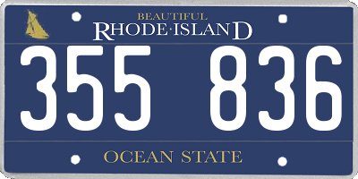 RI license plate 355836