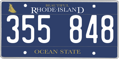 RI license plate 355848