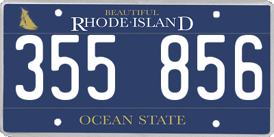 RI license plate 355856