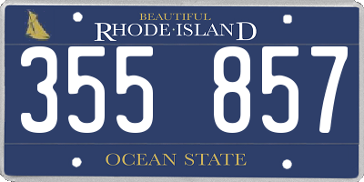RI license plate 355857