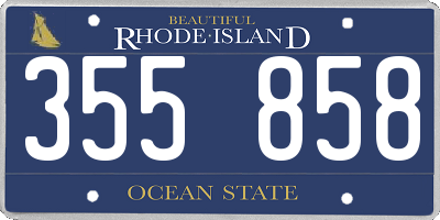 RI license plate 355858