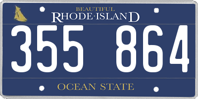 RI license plate 355864