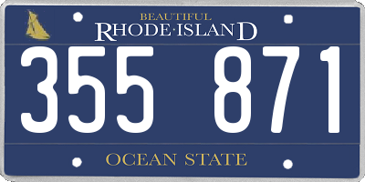 RI license plate 355871