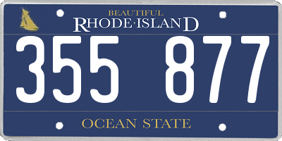 RI license plate 355877