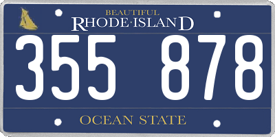 RI license plate 355878