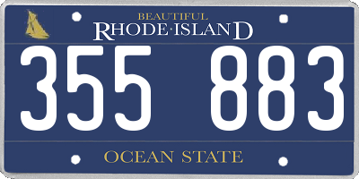 RI license plate 355883