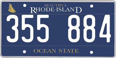 RI license plate 355884