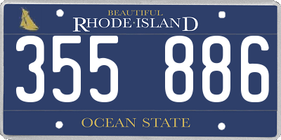 RI license plate 355886