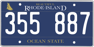 RI license plate 355887