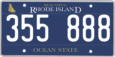 RI license plate 355888